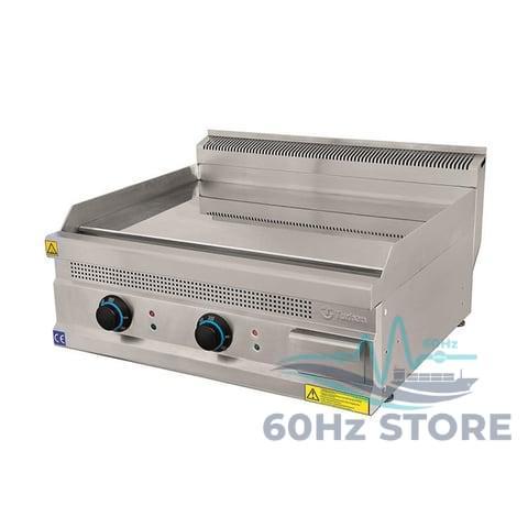 TC_7IEK810_1-3-1.jpg Turhan Çelik Gemi Tipi Elektrikli Pleyt Izgara Yarı Oluklu Yarı Düz Yüzey Krom Kaplı 80x70x30 cm TC.7IEK810 - Görsel 1